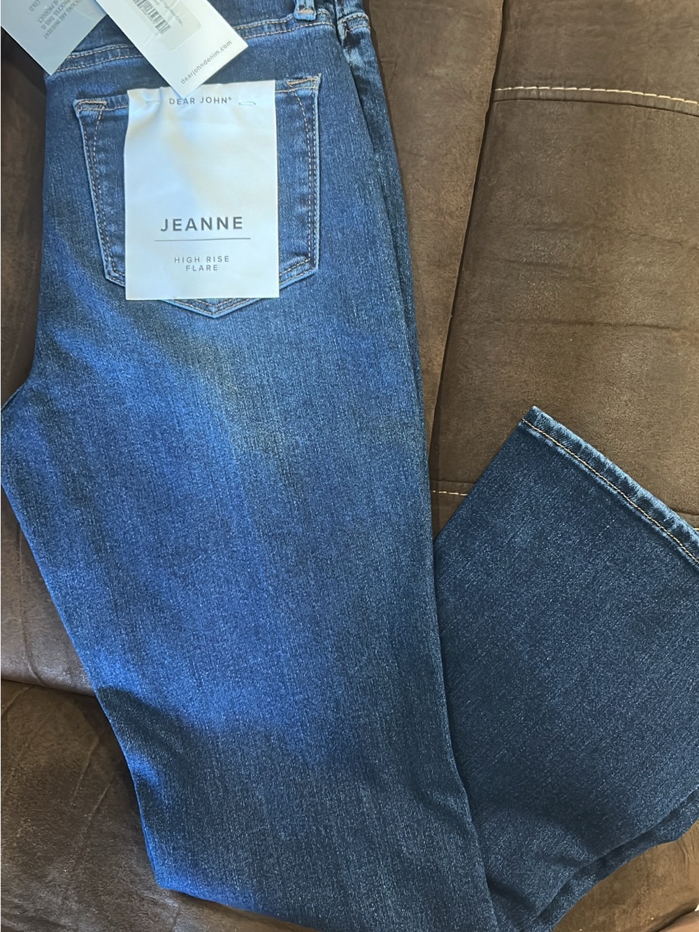 Dear John Jeanne High-Rise Bootcut Jeans in Blue Denim